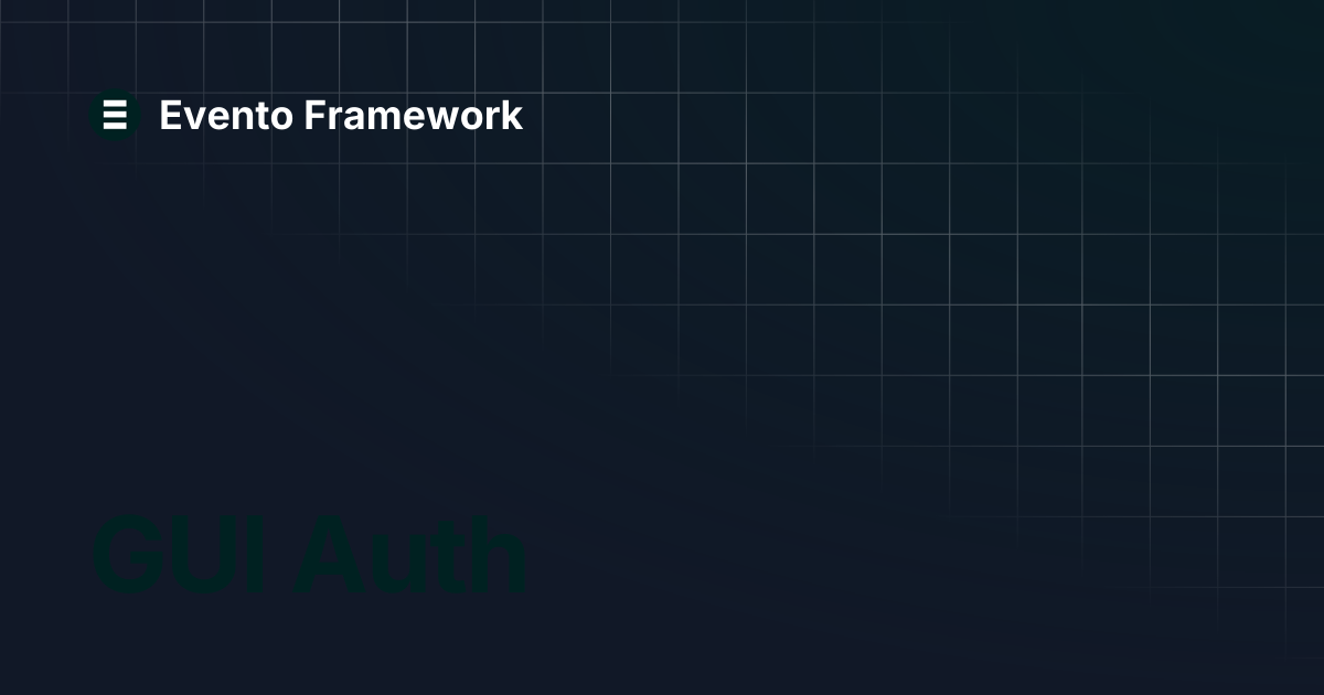 GUI Auth | Evento Framework